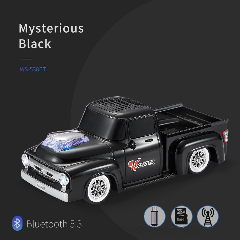 WS538ピカピカ車モデルbluetoothスピーカー重サブウーファ無線音響対外貿易ギフトライト付きスピーカースポット|undefined