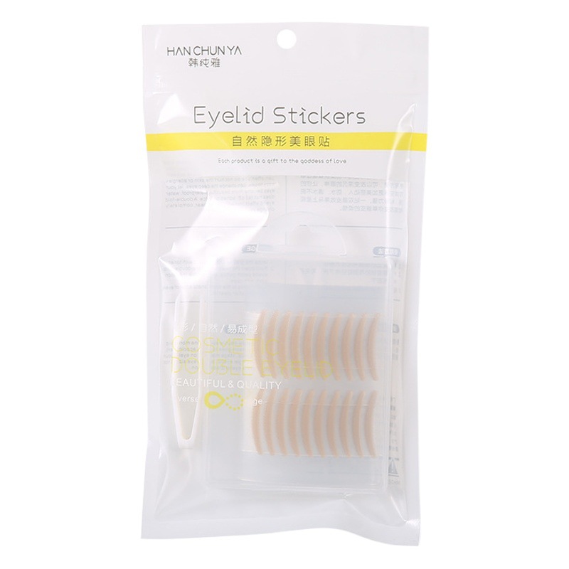Partial Double Eyelid Sticker Short Crescent-shaped Invisible Reticulated Lace with Crease