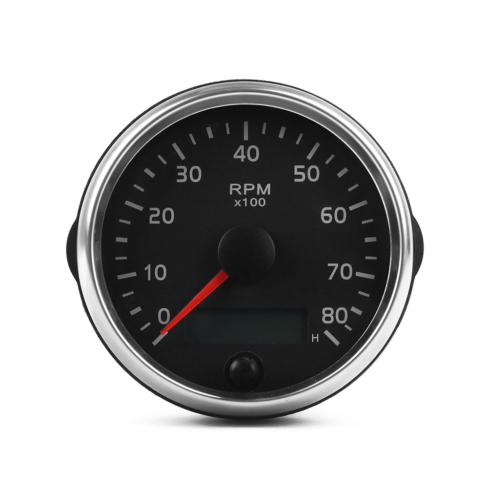 Car Modification 85mm Tachometer Gas Tachometer Gasoline Engine Car Boat 12/24V 8000Rpm