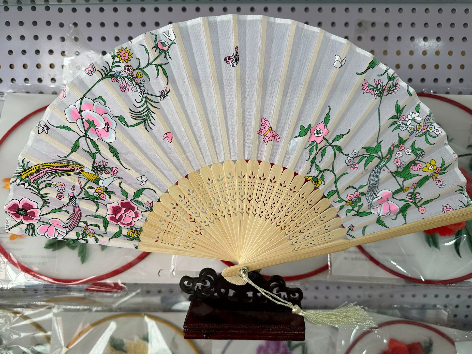 Folding Hand Fan Hanfu Style, Silk-screen Print, High-definition Patterns, Fine Workmanship