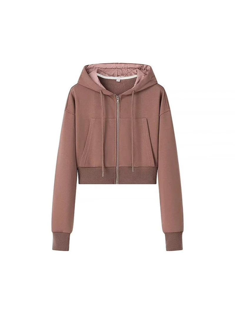 Summer fitted long-sleeve with hood, jacket, 2025 years, drawstring