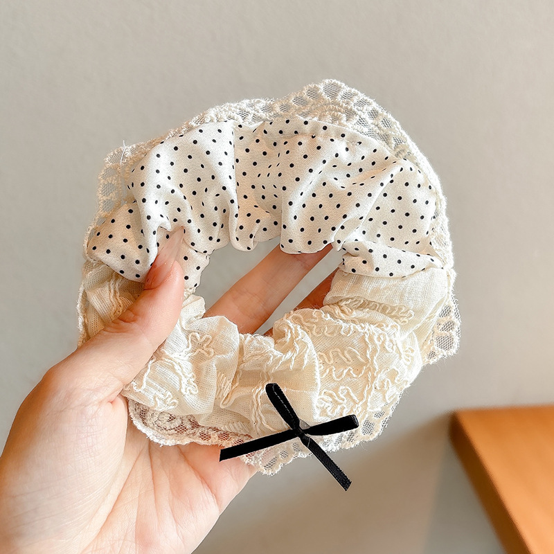 Primavera y verano coreanos, anillo de cabello de intestino grueso, nuevo tipo de cabello de cabello de cola de caballo, flor de bosque, cabello de sensación superior, adornos de cabello para mujeres