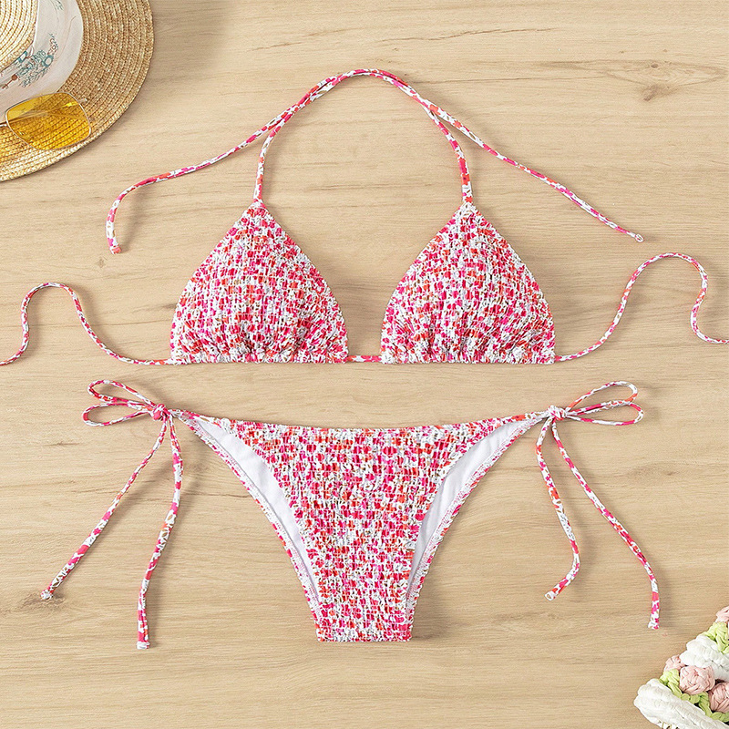 GraceChic Huludao Swimwear 2025 New European And American Sexy Floral Swimsuit For Women High-end Beach Bikini_voghion.com