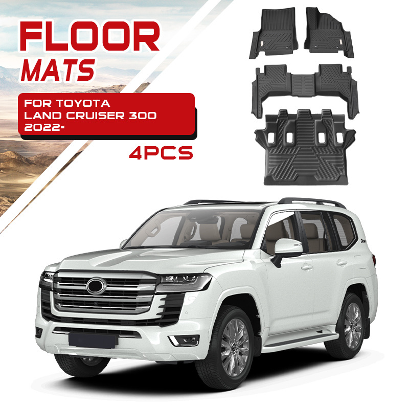 TXR para LandCruiserlc300 alfombrilla de coche TpeCarFloorMat especial beige 5D almohadilla de pie