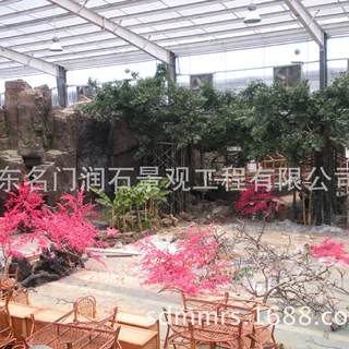 假山石头供应塑石瀑布施工雕塑 户外雕塑卡通玻璃钢雕塑