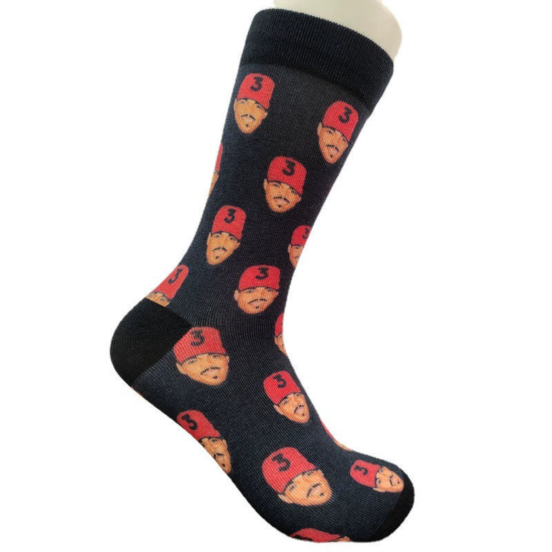 Европейские и американские модные носки с принтом, носки в европейском и американском стиле, мужская мода, европейский и американский стиль