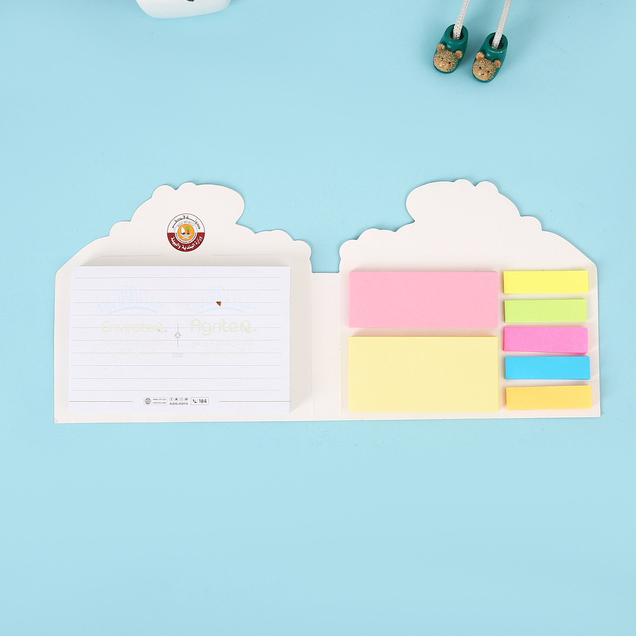 厂家批发白卡封面组合便利贴索引贴定做便签本学生笔记通用便签纸