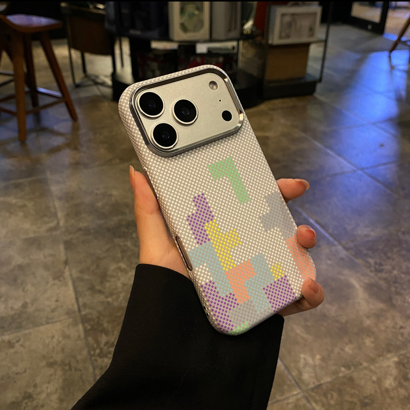 Iphone18Promax Tetris Skin-Like Magnetic Phone Case Suitable for Apple 17 High-End Protective Case Iphone18Promax Tetris Skin-Like Magnetic Phone Case Suitable for Apple 17 High-End Protective Case