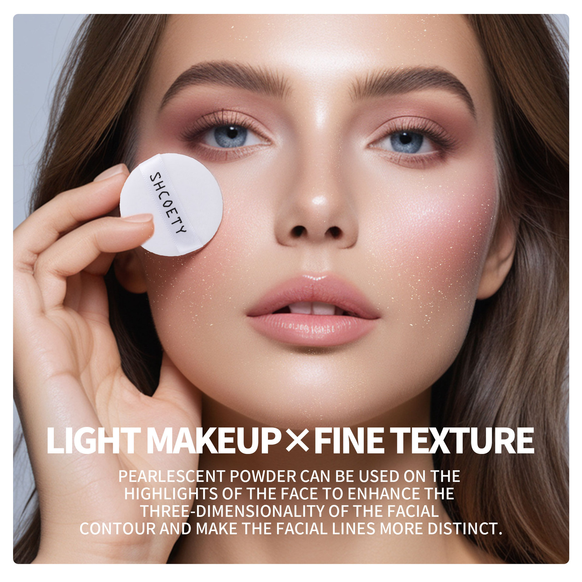 SHCOETY Pearl Light Powder is waterproof, sweat-proof, non-smudging, concealing loose powder, fine flash, contouring and setting powder, cross-border makeup undefined