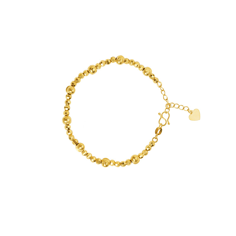 Nueva pulsera de oro de arena de moda femenina, estilo de alta sensación simple y popular, joyas de mano no se desvanecen al por mayor.