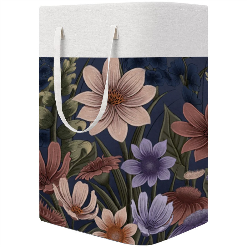 Barril de almacenamiento de impresión de tela de gran capacidad transfronterizo, artículos diversos, cestas de ropa sucia, cestas de lavandería plegables para el hogar se pueden personalizar