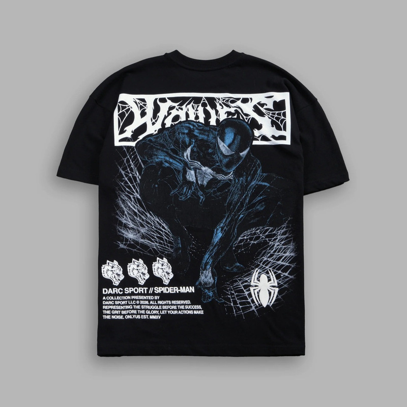 Darc Sport American fashion brand spider short-sleeve T-shirt with high street wolf head print on the back, loose fit, pure cotton top Darc Sport American fashion brand spider short-sleeve T-shirt with high street wolf head print on the back, loose fit, pure cotton top