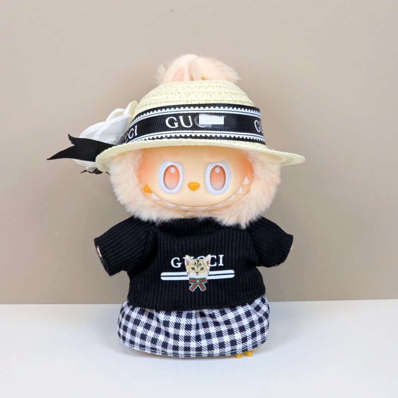 17cmラブブ服、ラブブベビー服、第一世代、第二世代、第三世代の座りパーティードール服スーツに適しています。