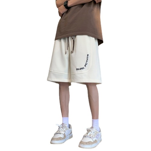 American-style shorts for men, summer design, niche casual sports briefs, loose large size, five-quarter pants