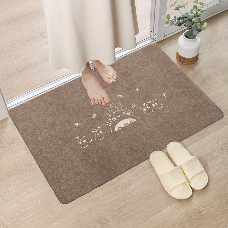 Entrance Door Floor Mat, Bathroom Shower Mat, Kitchen Water-Absorbent and Stain-Resistant Mat, Bedroom Living Room Crystal Velvet Carpet
