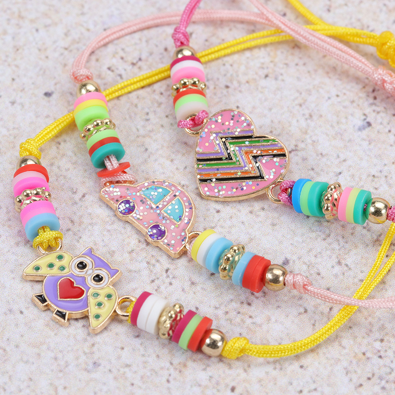 Fashion Heart Shape Butterfly Alloy Stoving Varnish Kid's Bracelets display picture 7