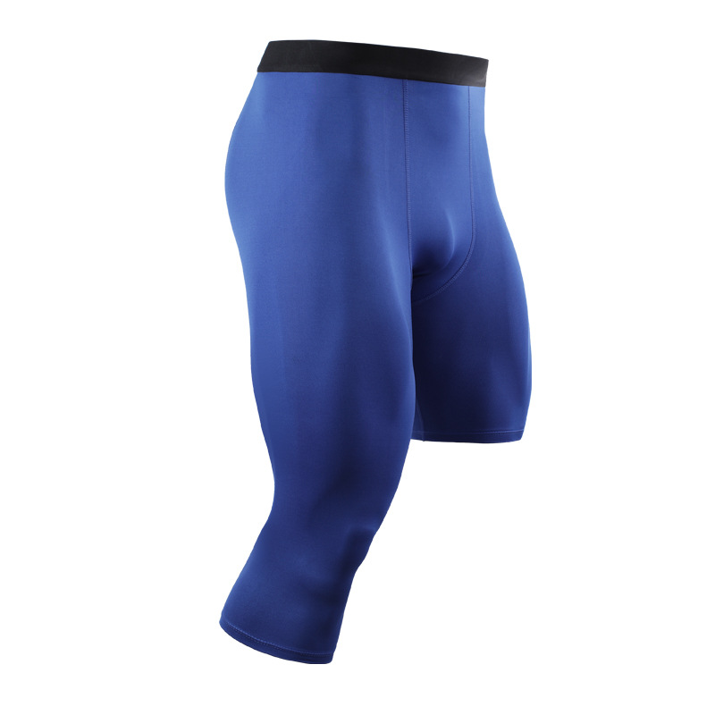 Medias de baloncesto de una sola pierna Pantalones de entrenamiento deportivo de los hombres estadounidenses Fitness pies largos y cortos que tocan Fondo recortados pantalones de compresión de secado rápido image 6
