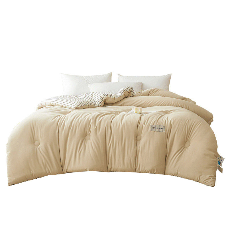 Edredón de fibra de soja Shuangpin edredón núcleo dormitorio edredón de primavera y otoño individual y doble edredón edredón de invierno ropa de cama universal de cuatro estaciones