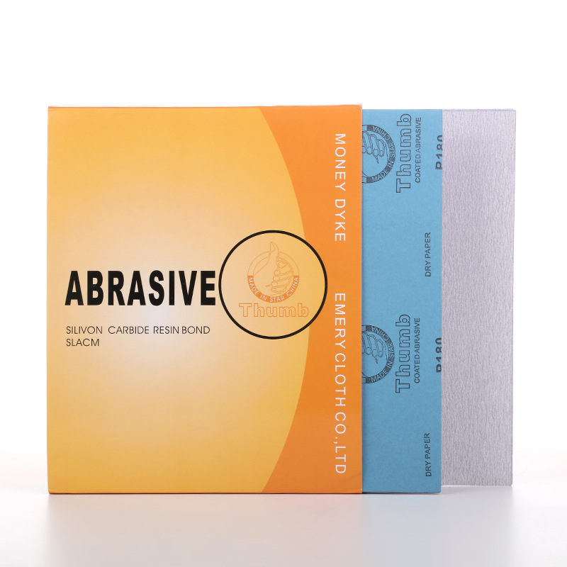 厂家定制大拇指砂纸干磨砂纸木工家具油漆打磨抛光白砂皮纸细砂纸