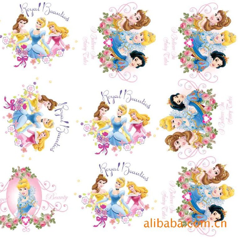 加葱烫画 平面烫画  发泡烫画 童装公主烫画