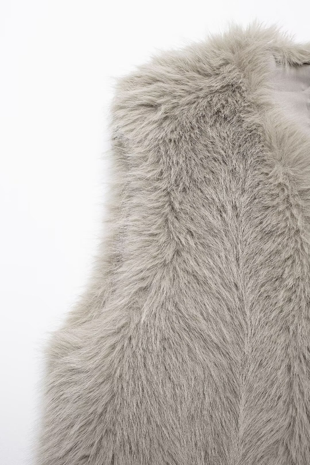 Damenbekleidung Herbst und Winter neue Modeweste mit Felleffekt_voghion.com