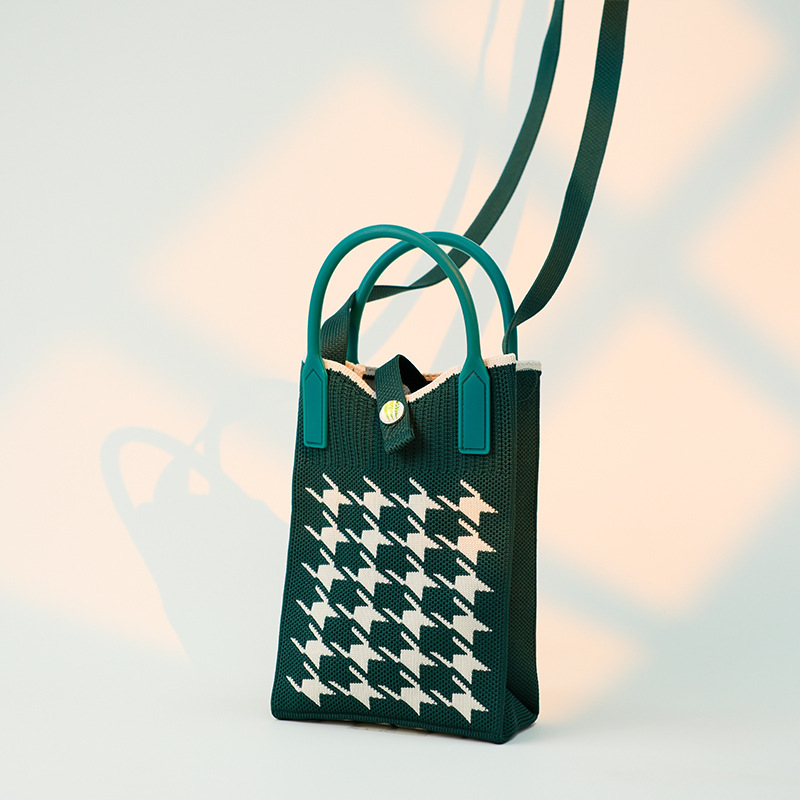 Houndstooth-다크 그린