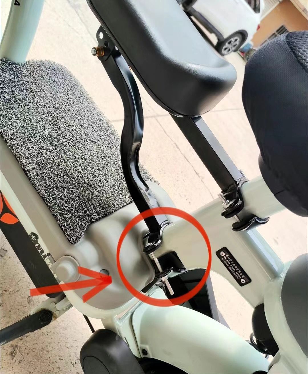 Electric Vehicle Child Seat, Battery Car Baby Front Seat, Electric Car Child Seat, Child Seat for Kids, Simple Child Seat