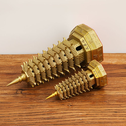 Wholesale copper Wenchang Tower ornaments nine and thirteen floors Bagua Wenchang Tower living room study office ornaments