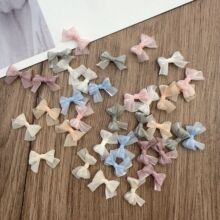 韩国珠光纱手机壳配件飘带迷你穿戴甲美甲配饰BJD娃衣小玩具配饰