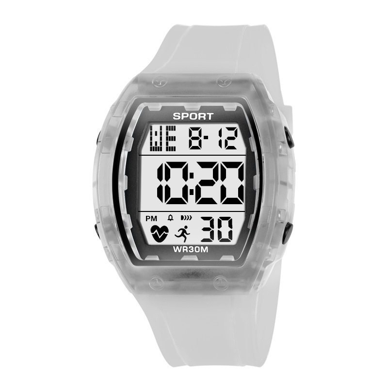 Cool gran pantalla barril de vino nocturna transparente reloj electrónico de alarma de cronómetro multifuncional para estudiantes reloj electrónico al por mayor