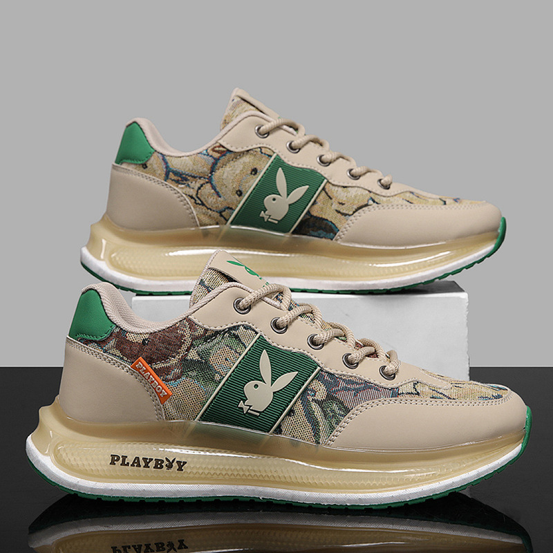 Playboy/Playboy Spring New Men's Shoes, Fashionable Casual Shoes, Lightweight Soft-Soled Sports Running Shoes, Trendy Shoes