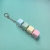Four-button transparent shell-light blue