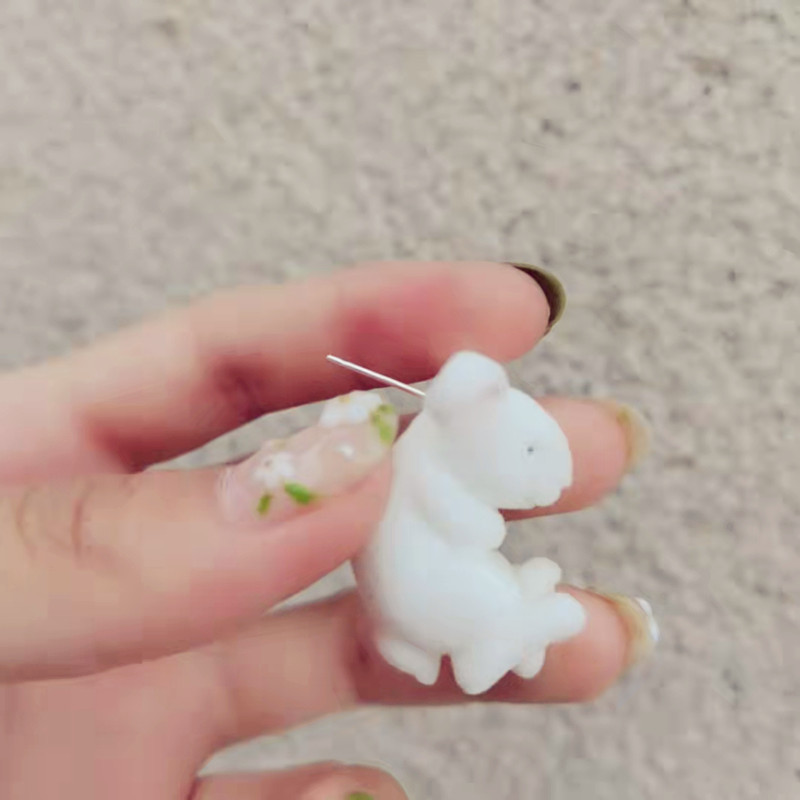 1 Pair Quantity 1 Pair Cute Rabbit Resin Women's Ear Studs