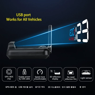 Kmh/Mph Cross-Border Exclusive Supply — Vehicle HUD
