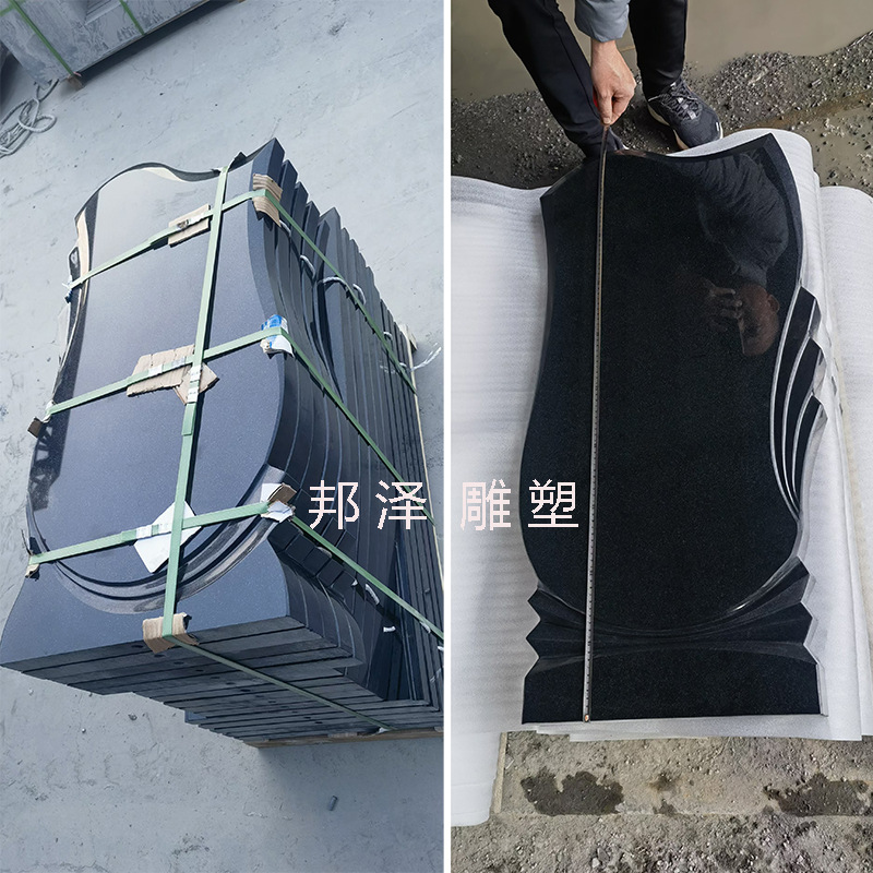 出口俄罗斯石雕墓碑中国黑山西黑俄罗斯墓碑大理石花岗岩艺术墓碑