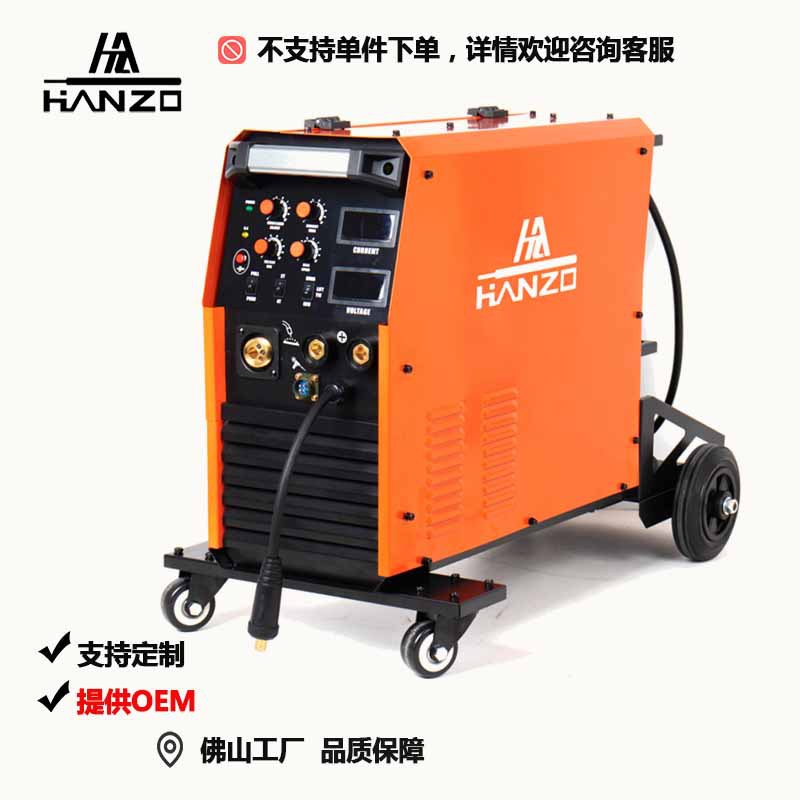 跨境外贸轻工业气保焊机220V/380V有气无气三用机二保焊机带轮子