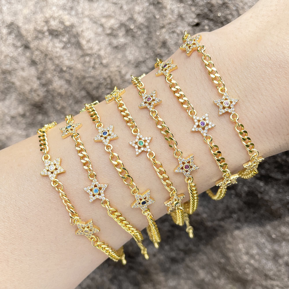 Fashion Copper XINGX Bracelet Daily Splicing Zircon Copper Bracelets