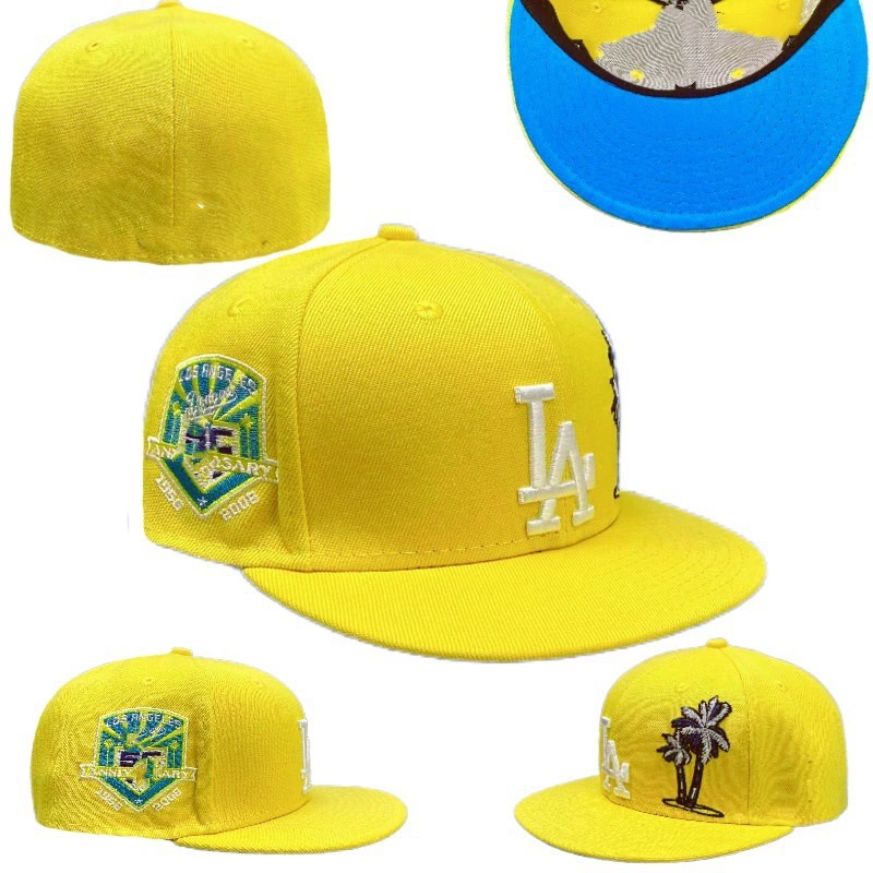[LA Los Angeles Dodgers] Солнцезащитная шляпа с вышивкой, полное покрытие, бейсболка с широким краем и куполообразной формой