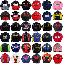 F1赛车服刺绣夹克全款式复古机车骑行服棒球服f1红牛外套
