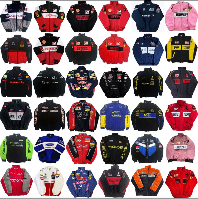 F1 Racing Suit Embroidered Jacket Full Style Retro Motorcycle Cycling Suit Baseball Suit F1 Red Bull Jacket