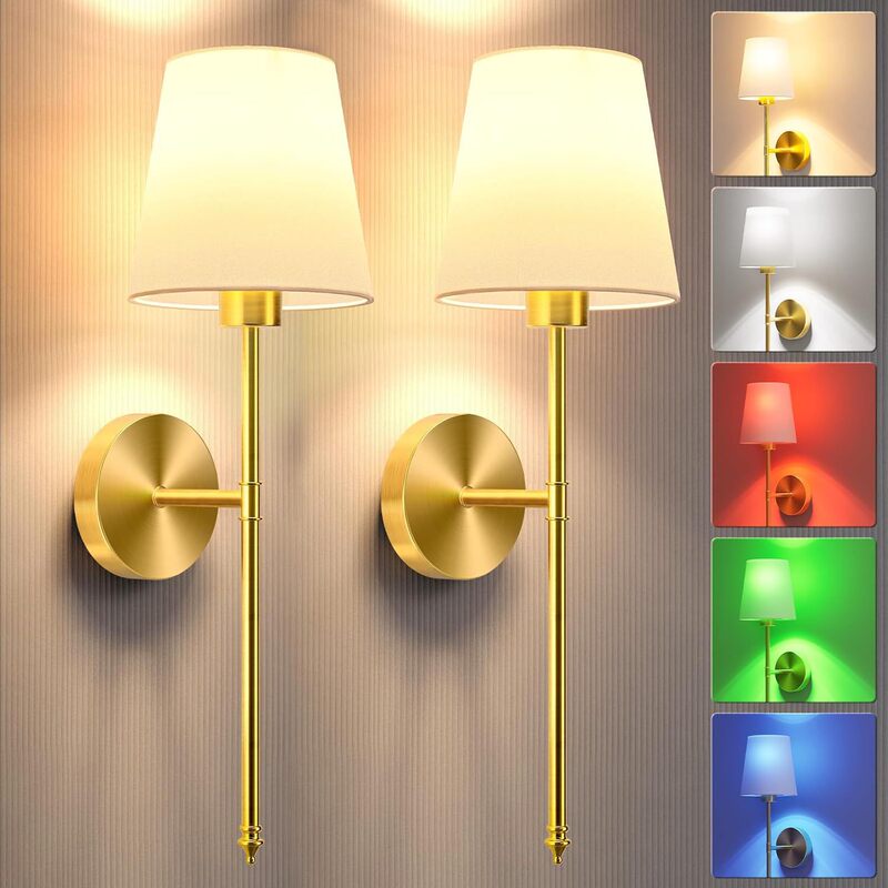 Cross-Border Amazon Wireless Wall Lamp Battery-Powered Rechargeable Light Bulb Rgb Timer Bedside Wall Lamp Living Room Decorative Light