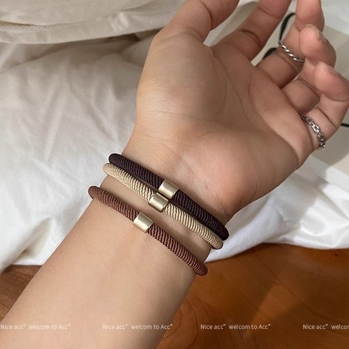 High elastic black hair band headband for women, Korean style simple hair tie rubber band, versatile and durable ponytail hair band headgear