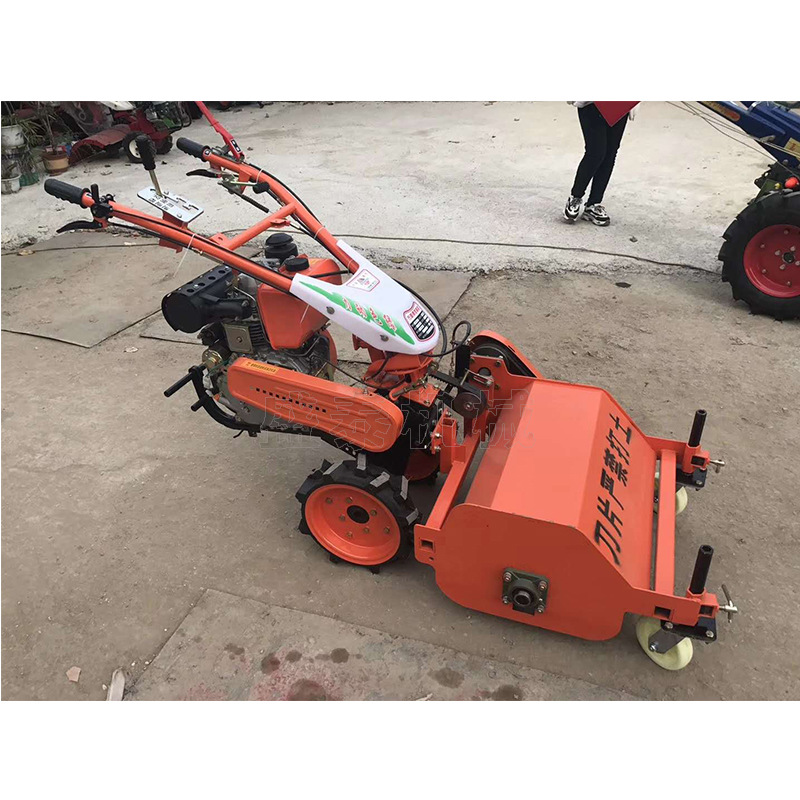 手推式农田割草机 灭草灭茬粉碎机手推式柴油杂草打草机