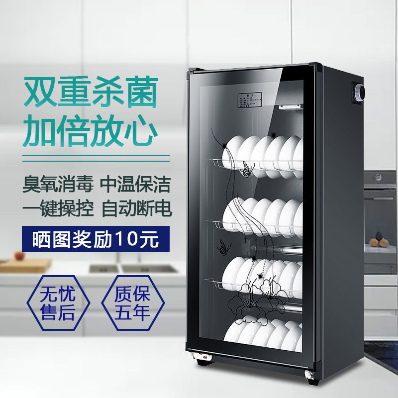 Disinfection Cabinet Household Small Double-Door Stainless Steel Kitchen Disinfection Cupboard Commercial Vertical Mini Cleaning Cabinet