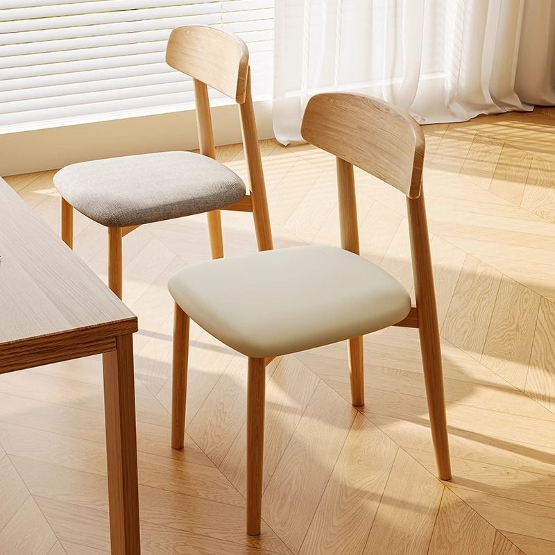 Silla de comedor de madera maciza silla de respaldo familiar silla de estudio silla de respaldo simple silla de té taburete de mesa de hotel