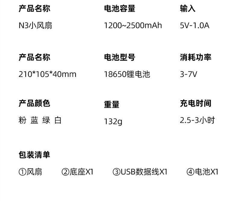 源头厂家引流便携式迷你USB小风扇手持批发地摊家用静音礼品桌面详情3