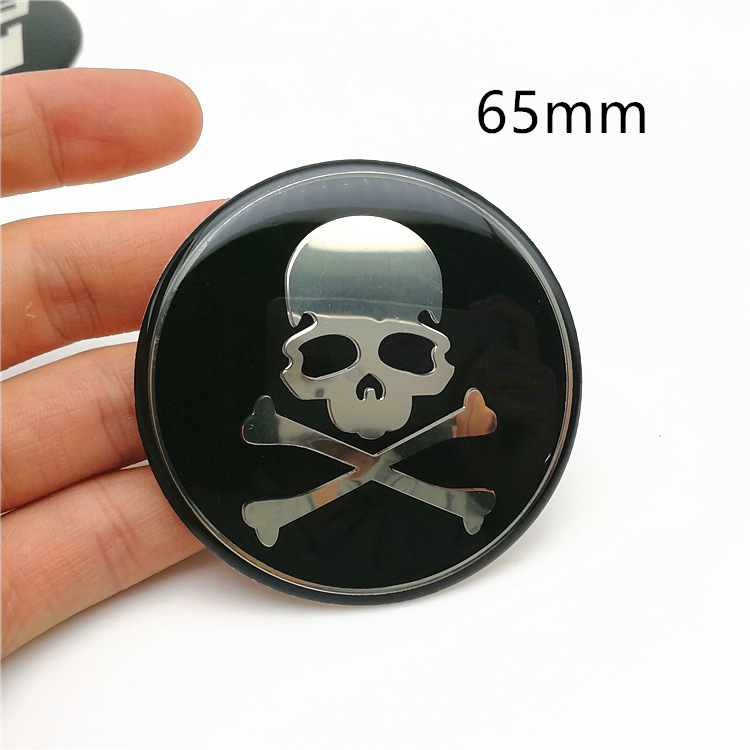 Etiqueta decorativa del logotipo del automóvil Etiqueta engomada del automóvil de metal Etiqueta de modificación del volante Etiqueta del cubo de la rueda Etiqueta del automóvil de cada marca 65mm