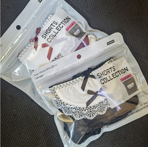 Single pair of underwear, transparent packaging bag, underwear packaging carton, airplane box