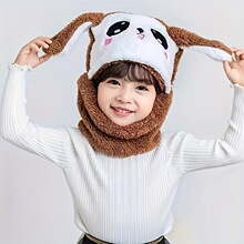 C 36997 Fleece earflap hat scarf set ���޻���ñΧһ��