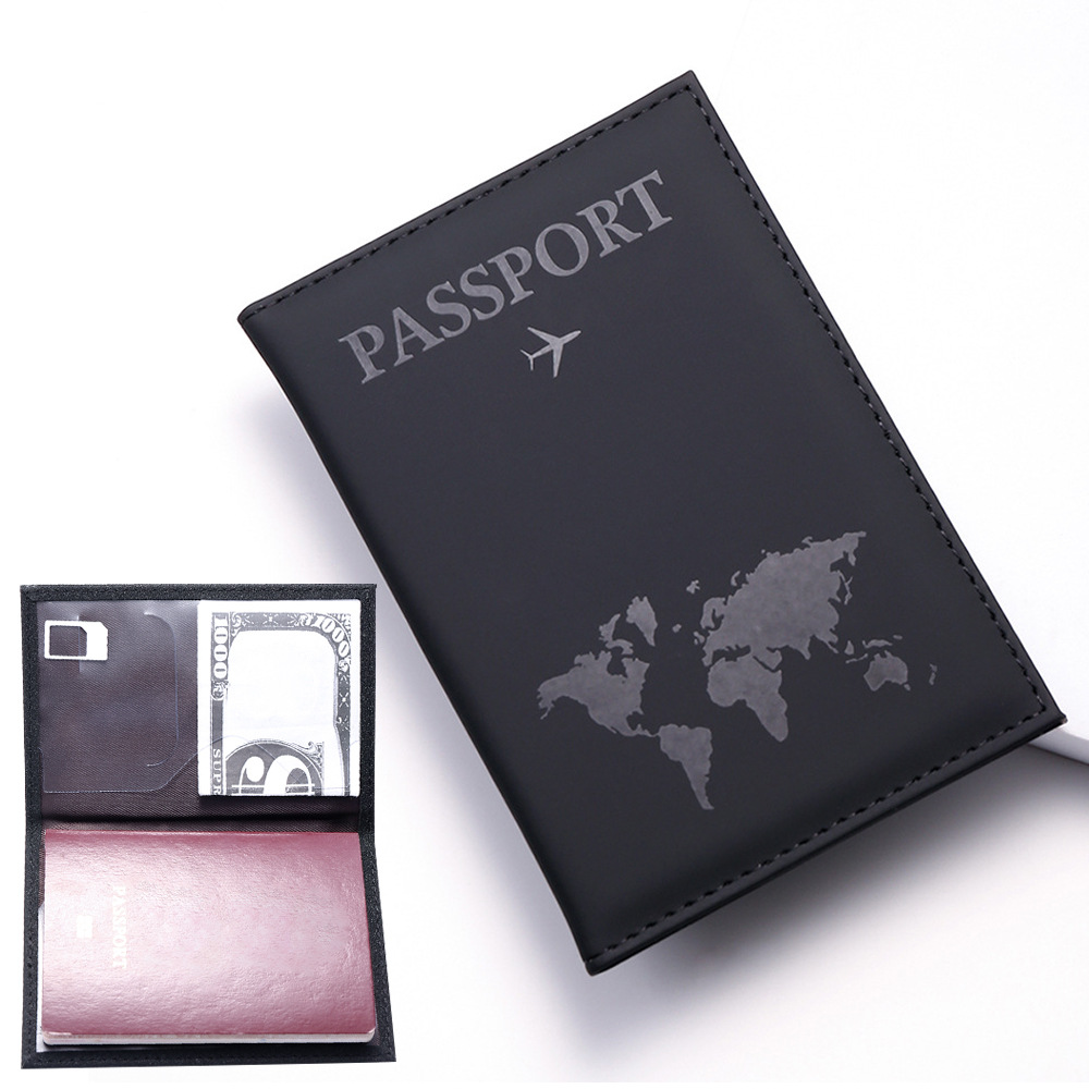 multi color map passport bag travel document bag passport holder passport protective cover couple passport bag_voghion.com